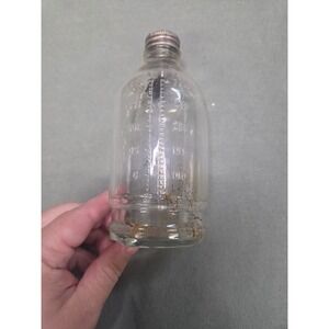 Vintage Abbott Laboratories Glass Bottle with Metal Cap 300ml Graduated